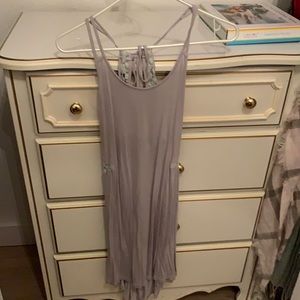 Grey open back pool cover up